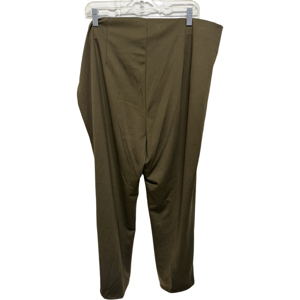 Ruby Rd. Pull On Olive Green Plus Size Slacks Str… - image 4